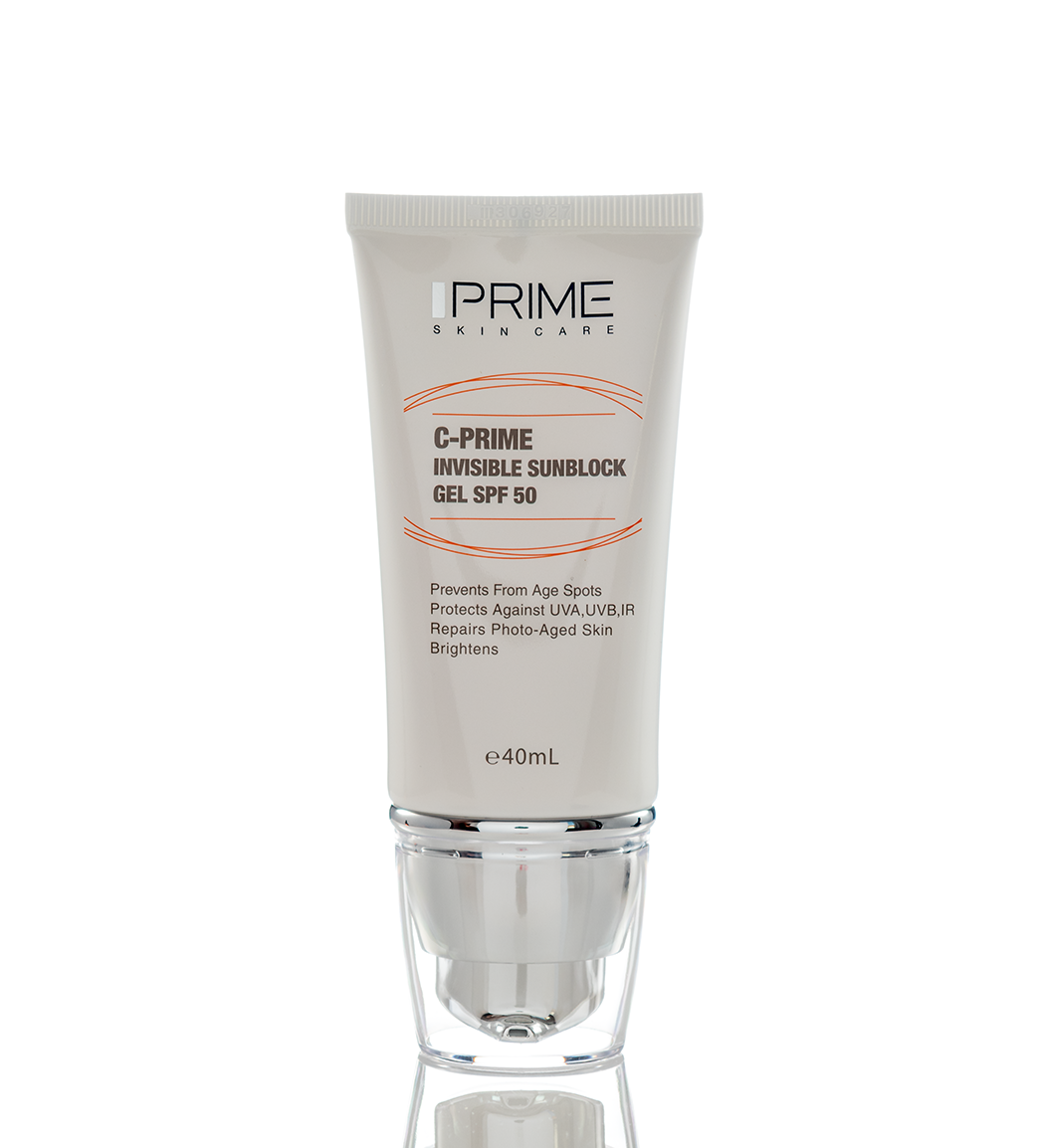 ژل ضد آفتاب حاوی ویتامین سی پریم Prime C Prime Invisible SPF50 Sunblock Gel