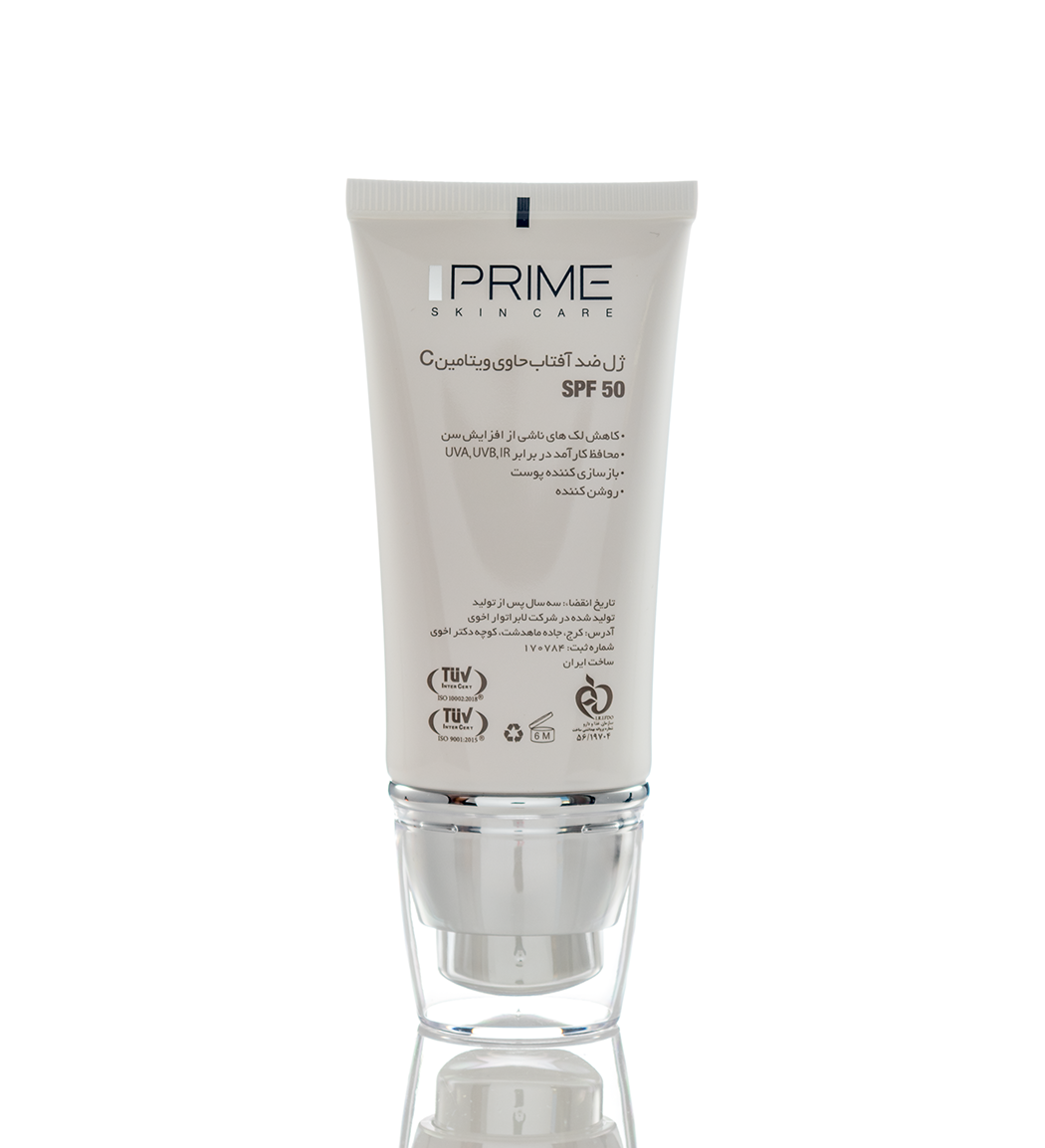 ژل ضد آفتاب حاوی ویتامین سی پریم Prime C Prime Invisible SPF50 Sunblock Gel