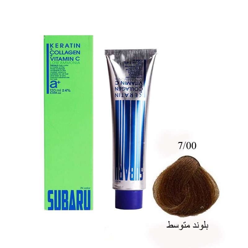 رنگ مو سوبارو شماره ۷/۰۰ رنگ بلوند متوسط حجم ۱۲۰میلی لیتر _ SUBARU
